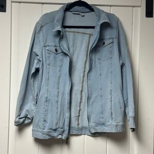 Knit denim jacket